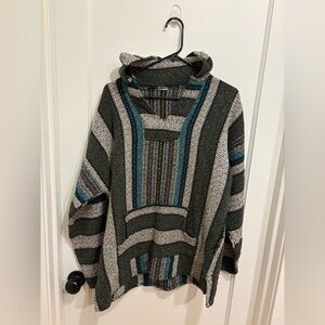 Multicolor Women's Baja Mexican Sweater Large